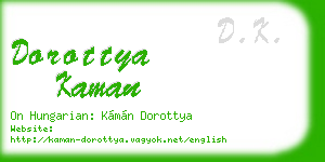 dorottya kaman business card